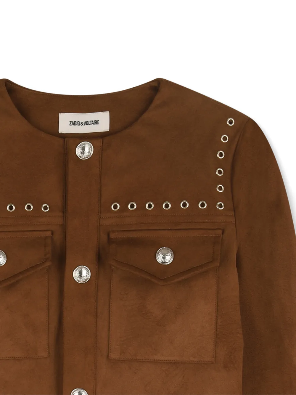 Куртка с длинными рукавами Zadig & Voltaire Kids, коричневый — фото 3
