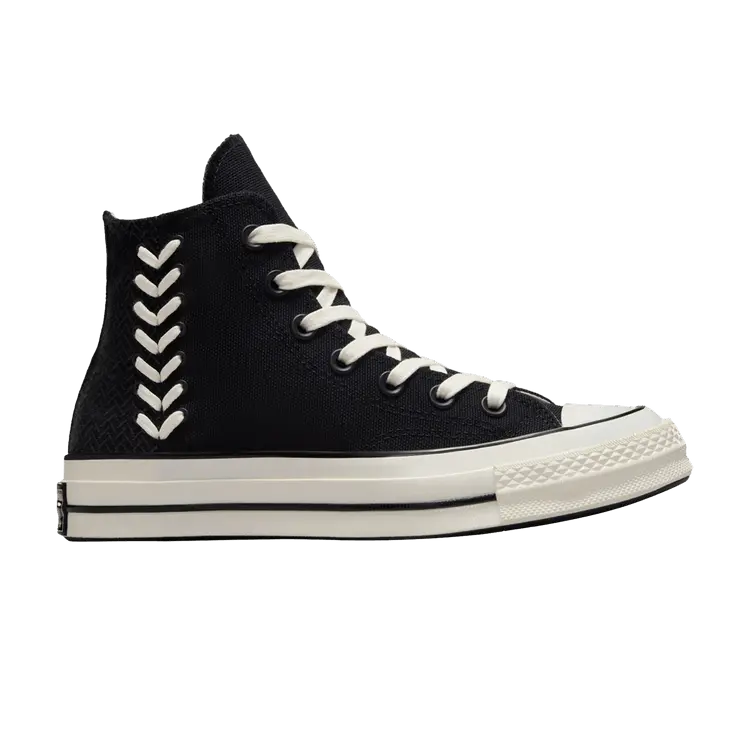 

Кроссовки Converse Wmns Chuck 70 High Crafted Laces - Black Egret, черный