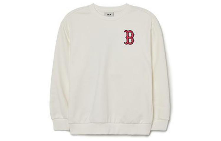 

MLB Детская повседневная толстовка с круглым вырезом и вышитым логотипом бренда ivory