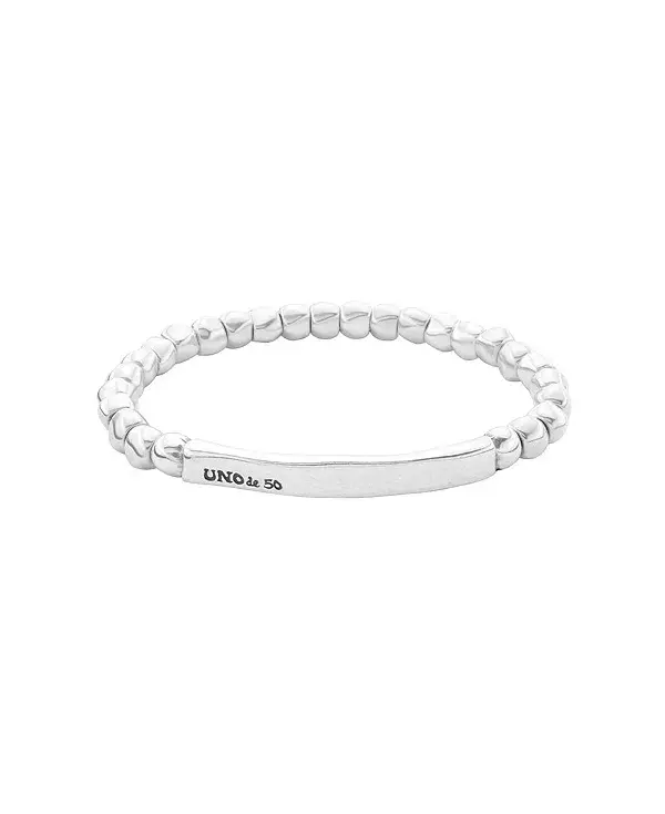 

Жесткий эластичный браслет из стерлингового серебра Unode50, silver