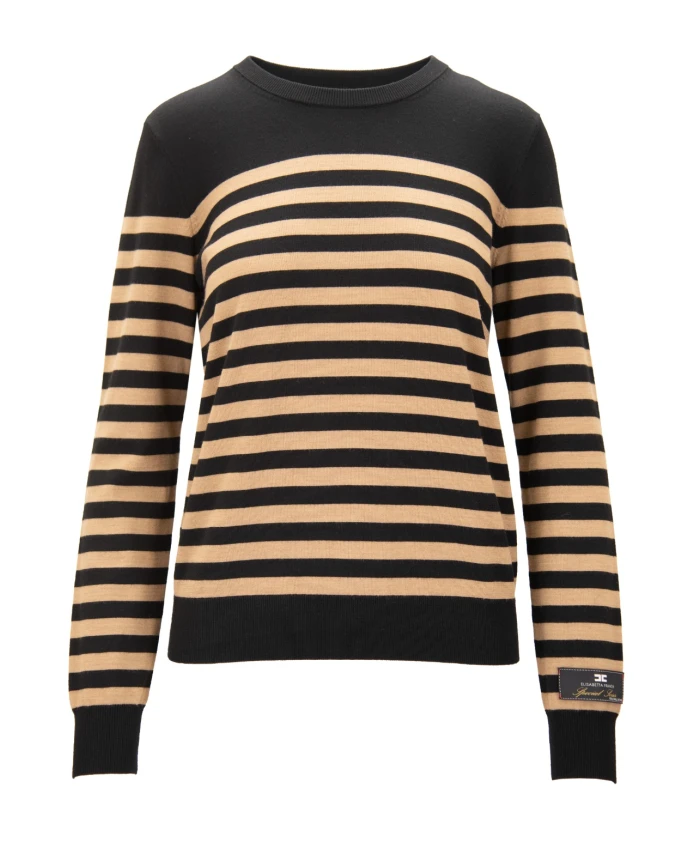 

Полосатый шерстяной свитер Elisabetta Franchi, мультиколор