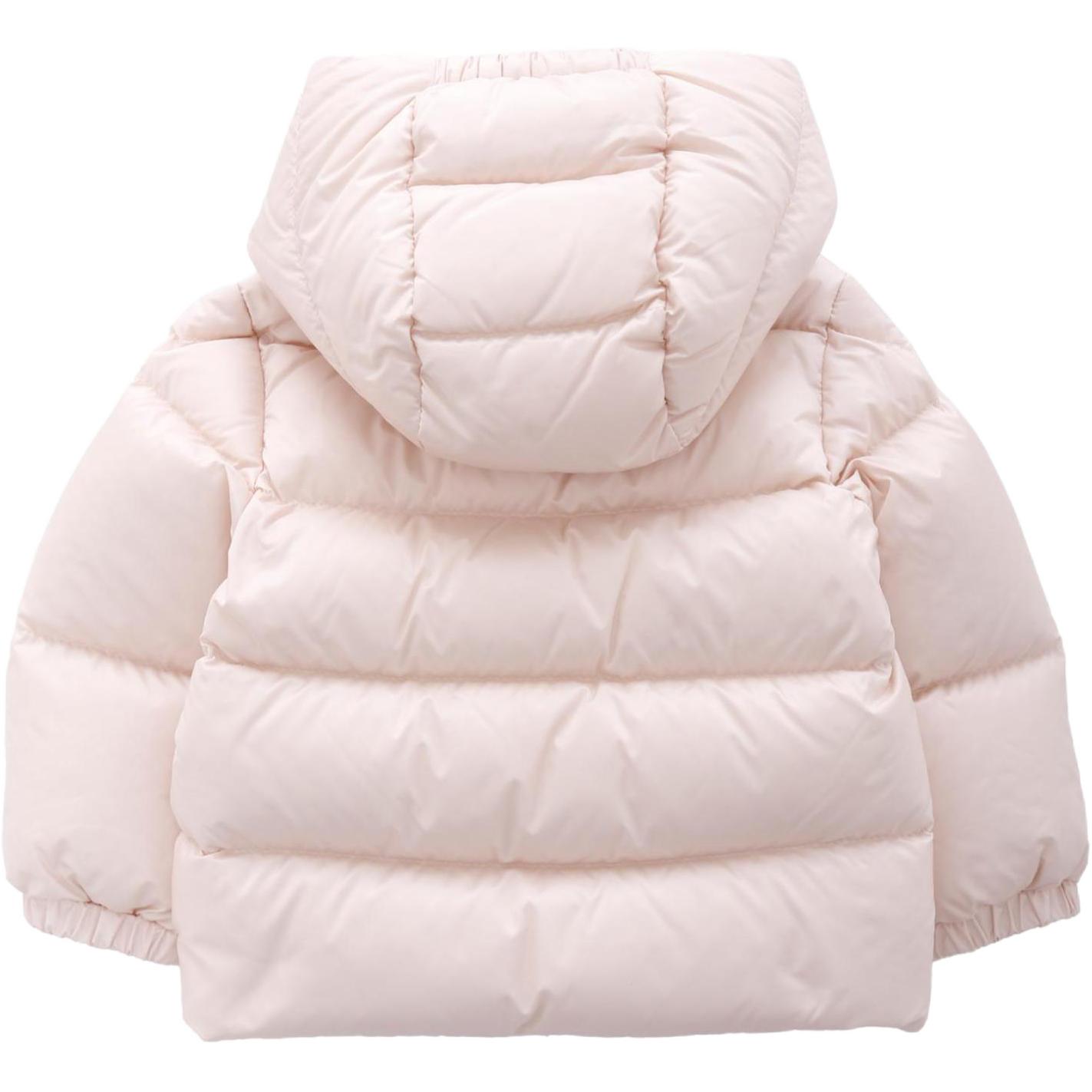 Утепленная куртка для младенцев и малышей Moncler, розовый — фото 2