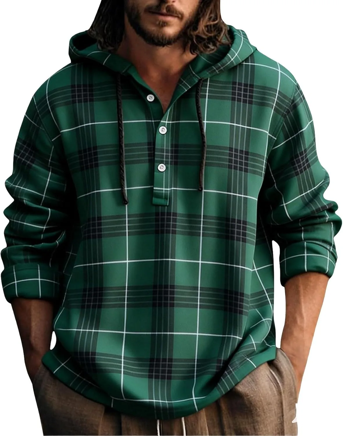 

Толстовка-рубашка с капюшоном для мужчин, Casual, легкая, с карманом