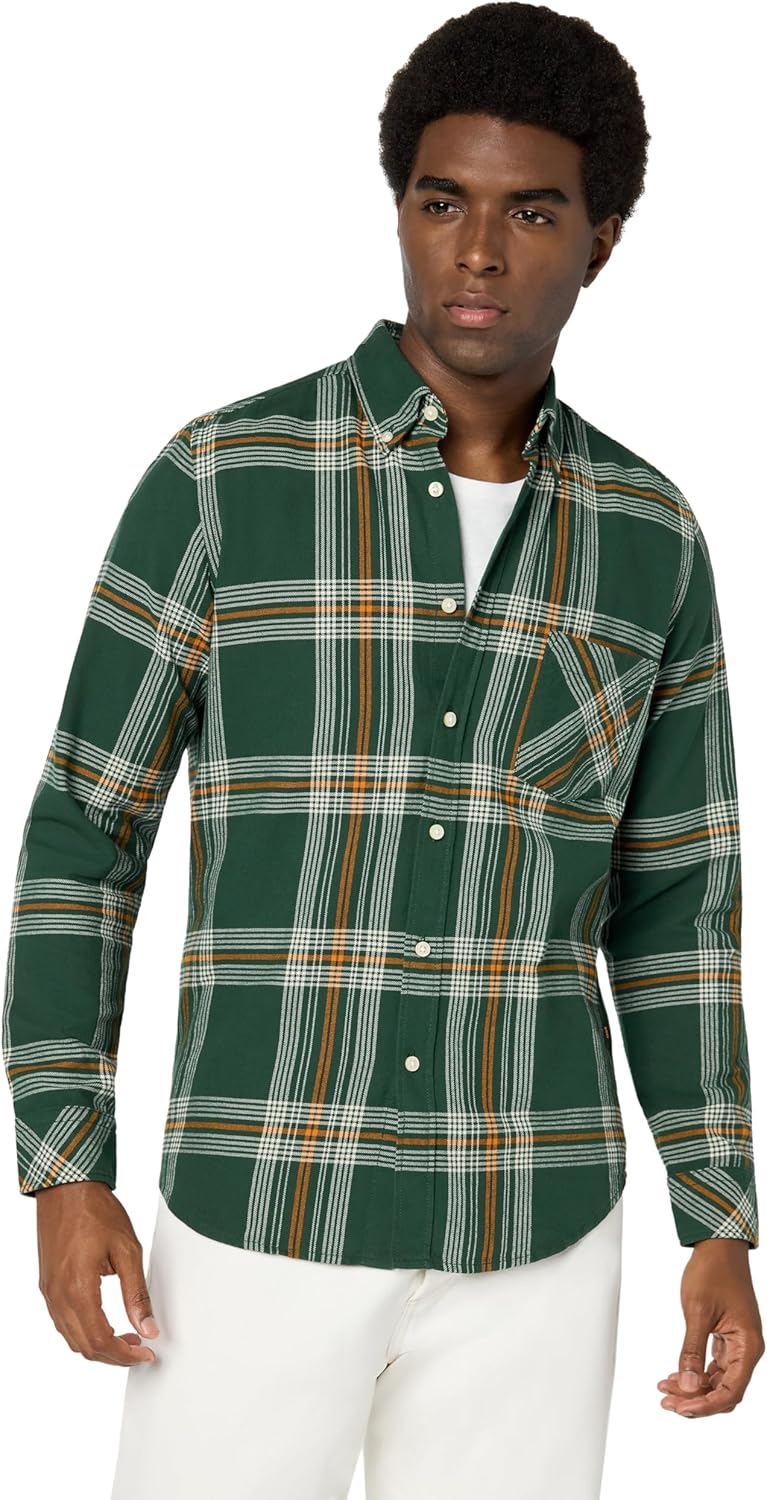 

BOSS Мужская рубашка Rickert с длинным рукавом Oxford, Olive Plaid
