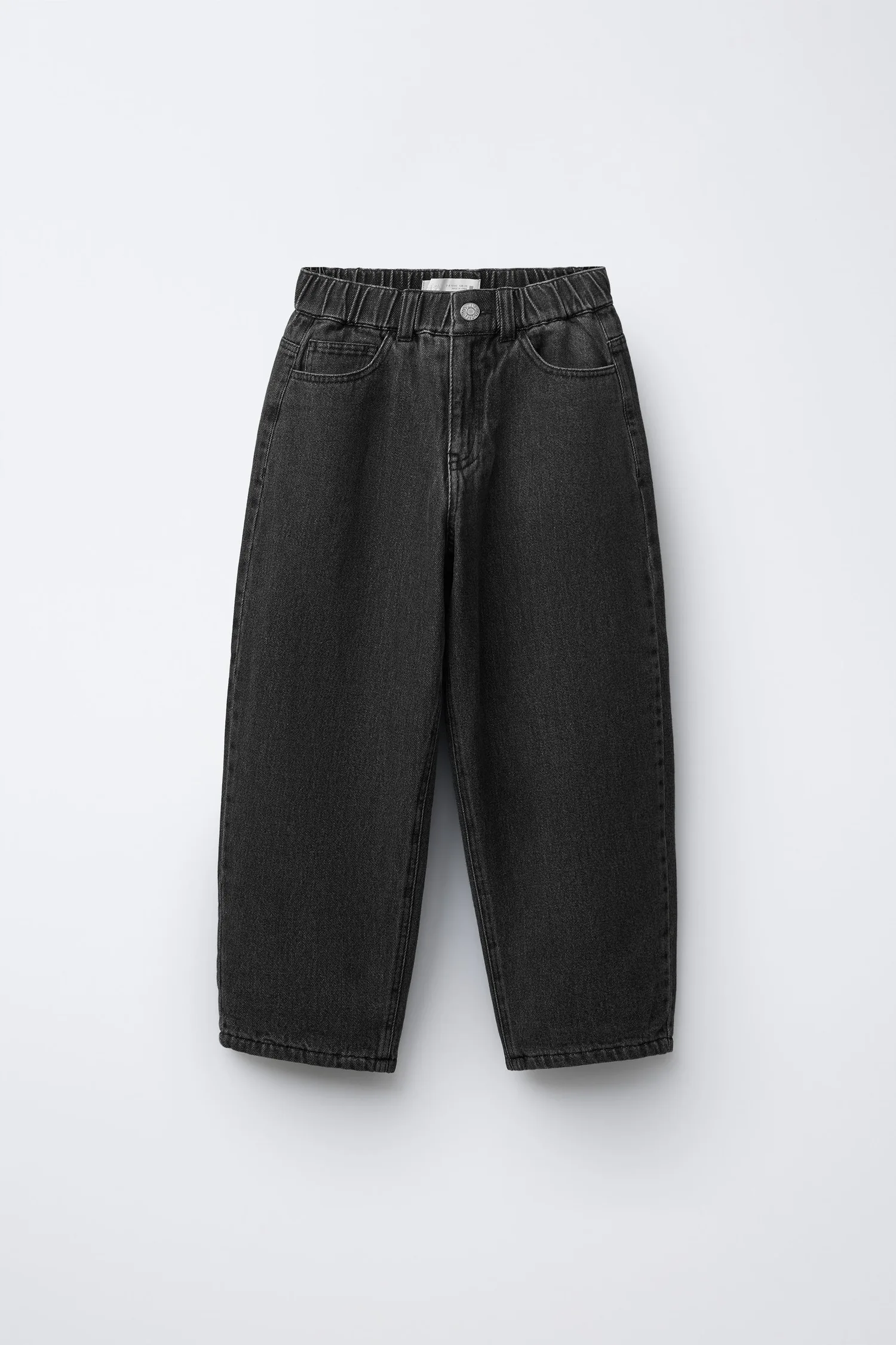 Джинсы-баллоны с флисовой подкладкой Zara, черный