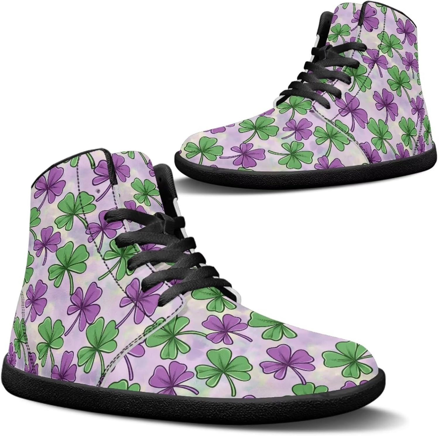 

Мужские высокие кеды Jeiento на День Святого Патрика, широкая модель, удобные повседневные ходовые туфли, Fortunateu200C Leaves