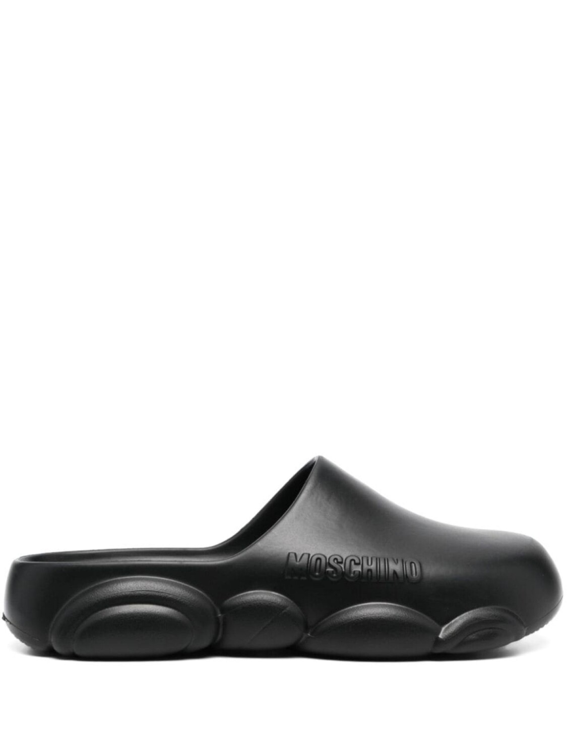 

Moschino клоги с тисненым логотипом, черный