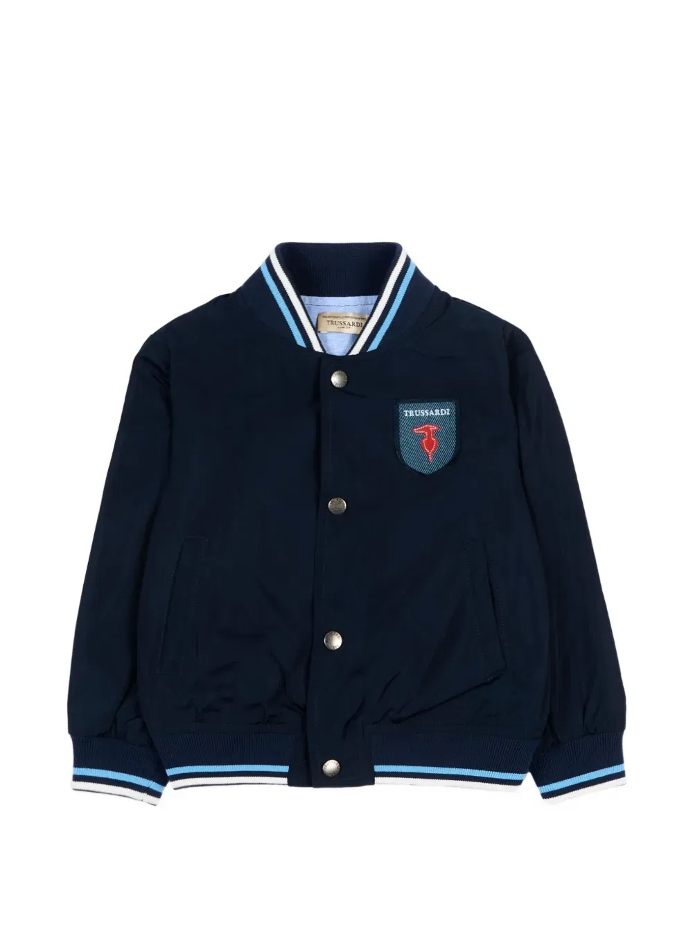 Полосатая куртка-бомбер Trussardi Junior, синий
