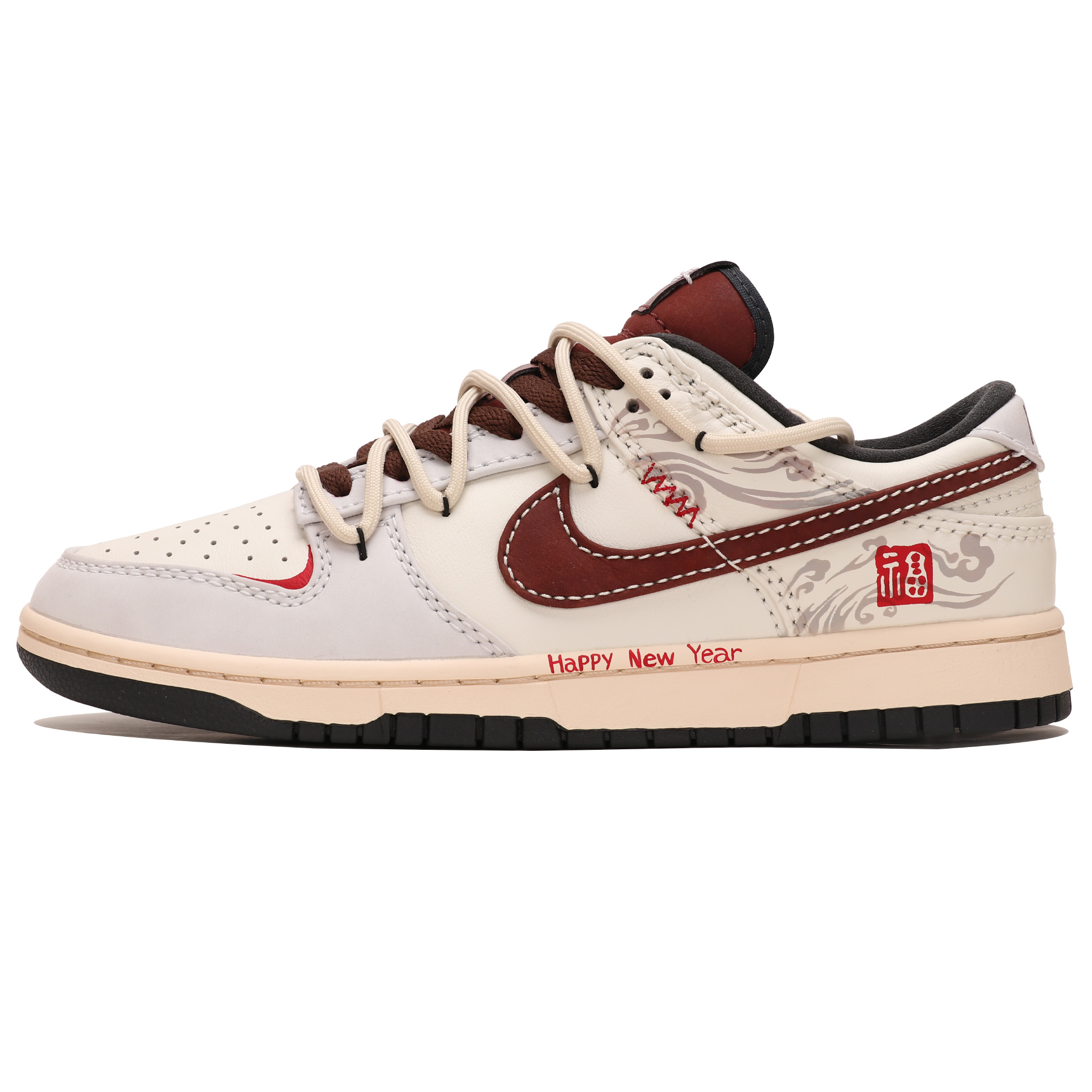 

Nike Мужские износостойкие низкие скейтбордные кроссовки Dunk бежево-коричневого цвета