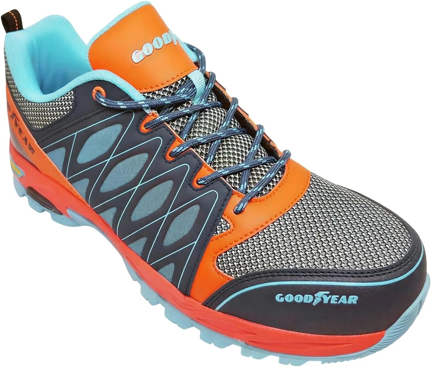 Кроссовки Goodyear S1P SRA HRO Metal Free Work Safety Trainer for Men, Orange Blue