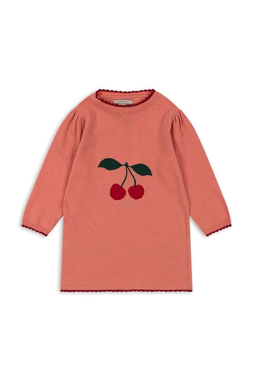 

Детское шерстяное платье Konges Sløjd ALEXA KNIT DRESS, розовый