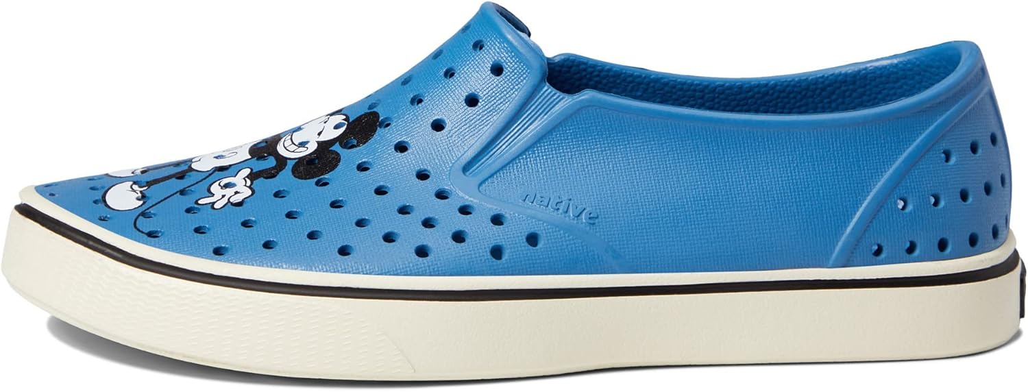 

Кроссовки без шнурков Native Shoes Miles для детей, унисекс, Vallarta Blue/Bone White/Previntage Mickey