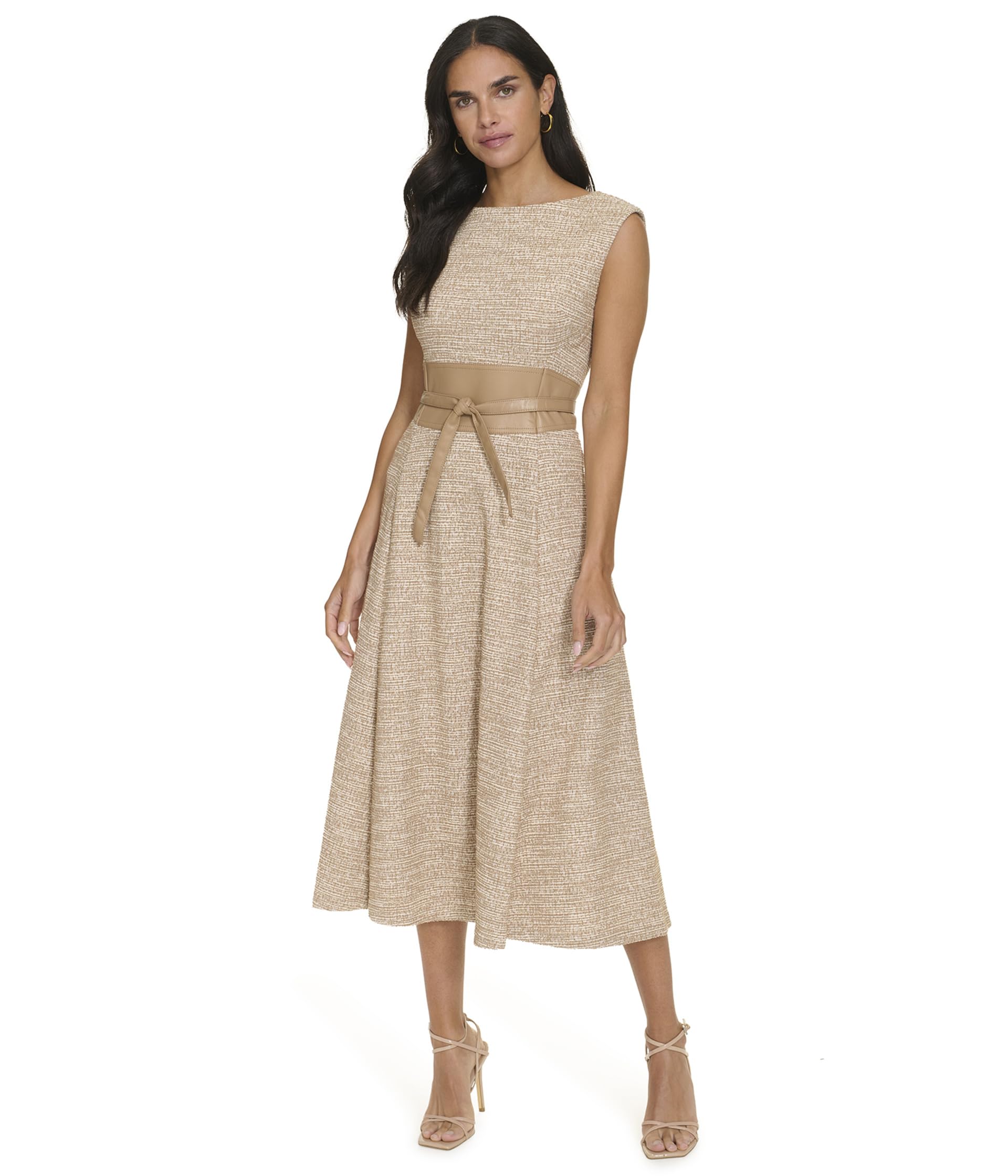 

Платье Calvin Klein Tweed Midi Dress, Tigers Eye/Tigers Eye