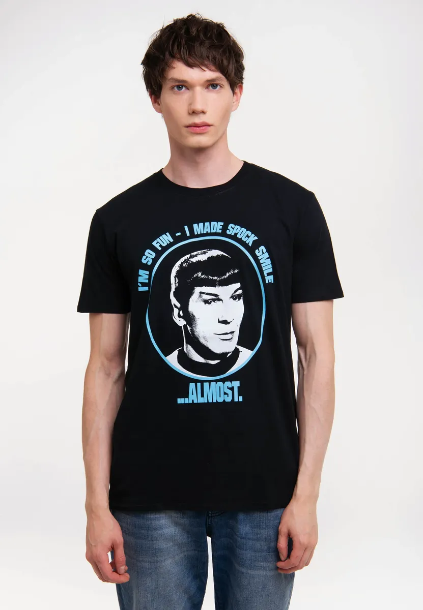 

Футболка Logoshirt "Star Trek - Spock - Im So Fun" с забавным принтом "Спок", черный