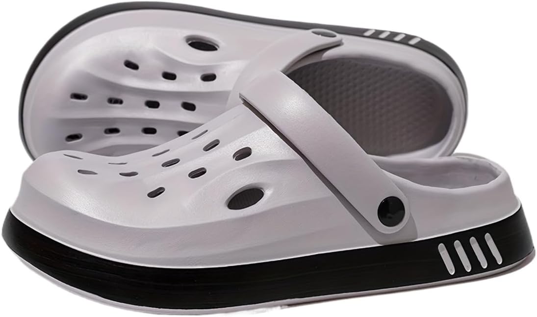 

Мужские сабо - дышащие, легкие сандалии из ЭВА для пляжа и повседневной носки Fmshi, серый