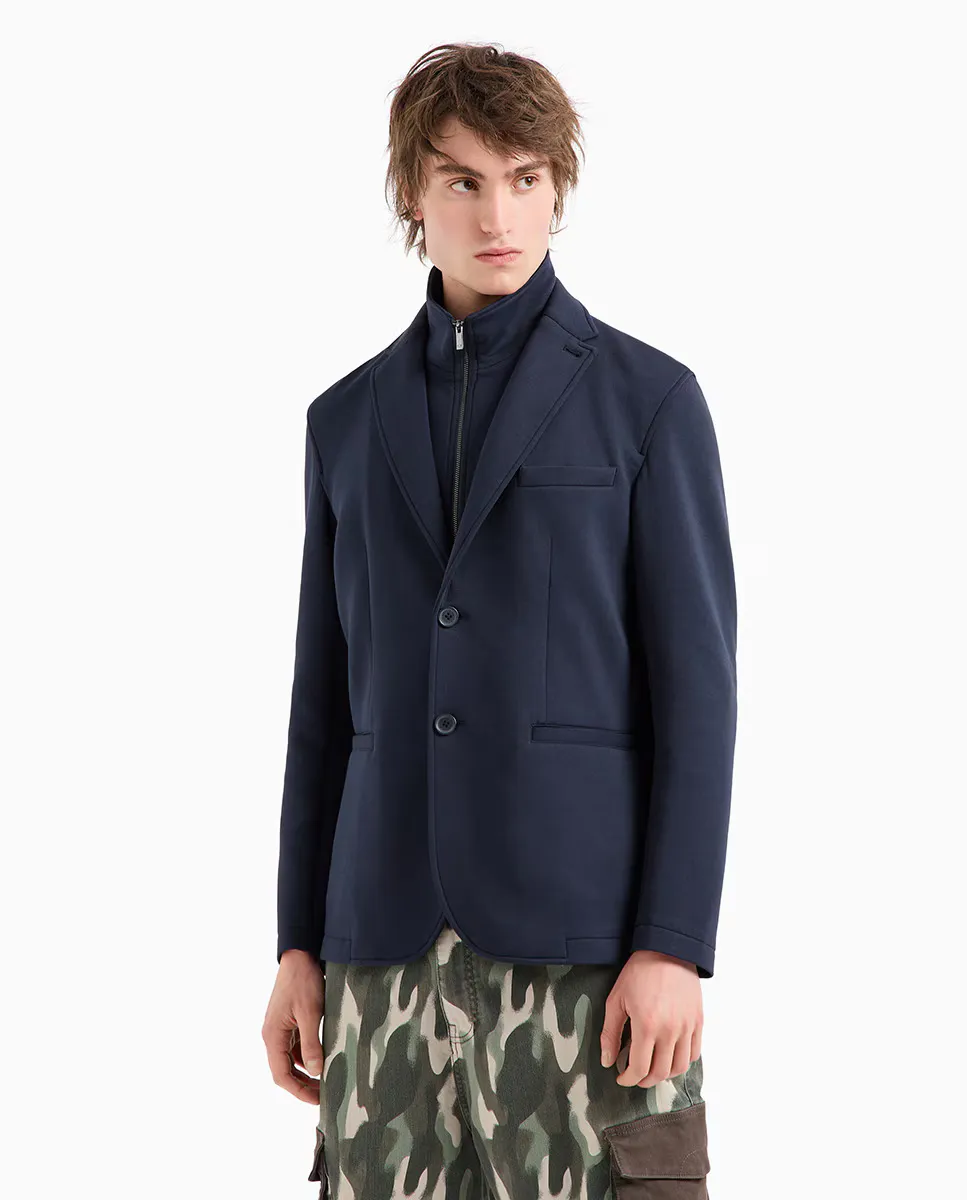 

Мужская американская куртка-двойка с внутренней жилеткой Armani Exchange, темно-синий