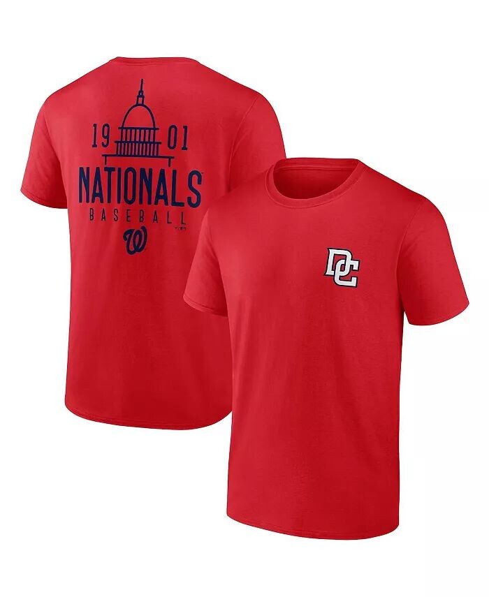 

Мужская красная футболка Washington Nationals Iconic Bring It Fanatics