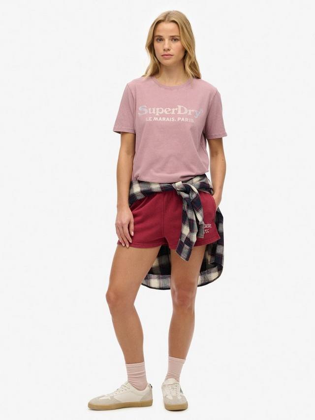 Venue Metallic расслабленная футболка Superdry, New Grape Shake Purple — фото 3