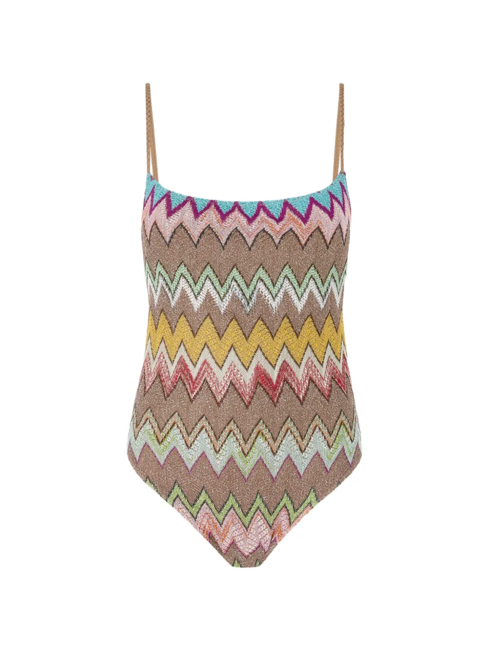 

Купальник с узором зигзаг Missoni, коричневый
