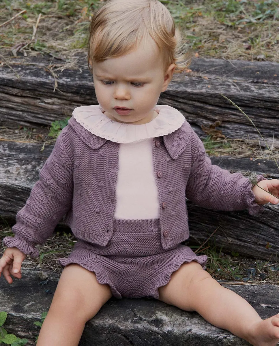 

Джемпер вязки платочной Sfera, фиолетовый