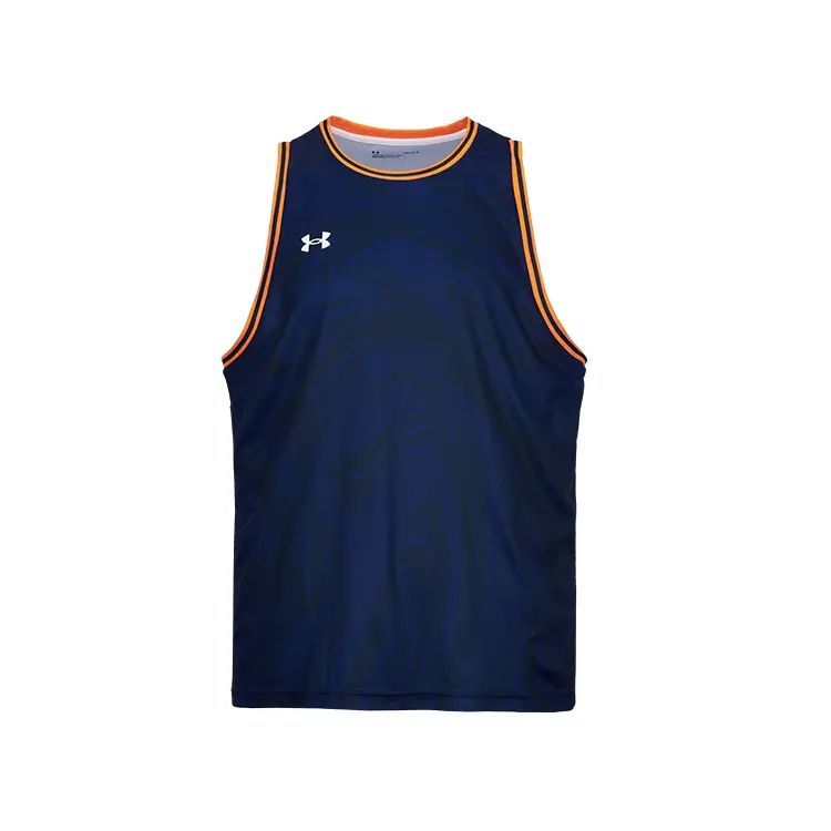 

Under Armour Баскетбольная майка мужская dark blue/orange edge
