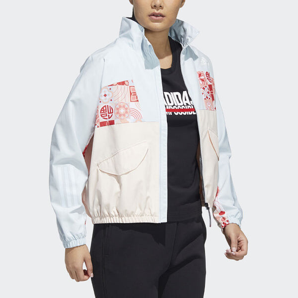 Куртка cny tracktop colorblock спортивная куртка голубая Adidas, голубой — фото 4