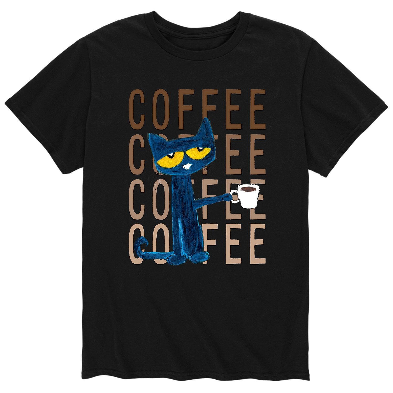 

Мужская футболка Pete The Cat Coffee с повторяющимся узором Licensed Character