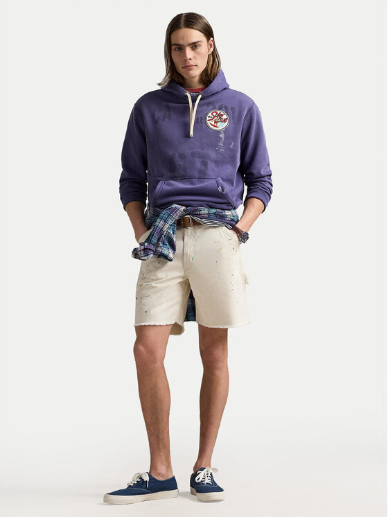Шорты свободного кроя из ткани 710963172001 Polo Ralph Lauren, белый — фото 2