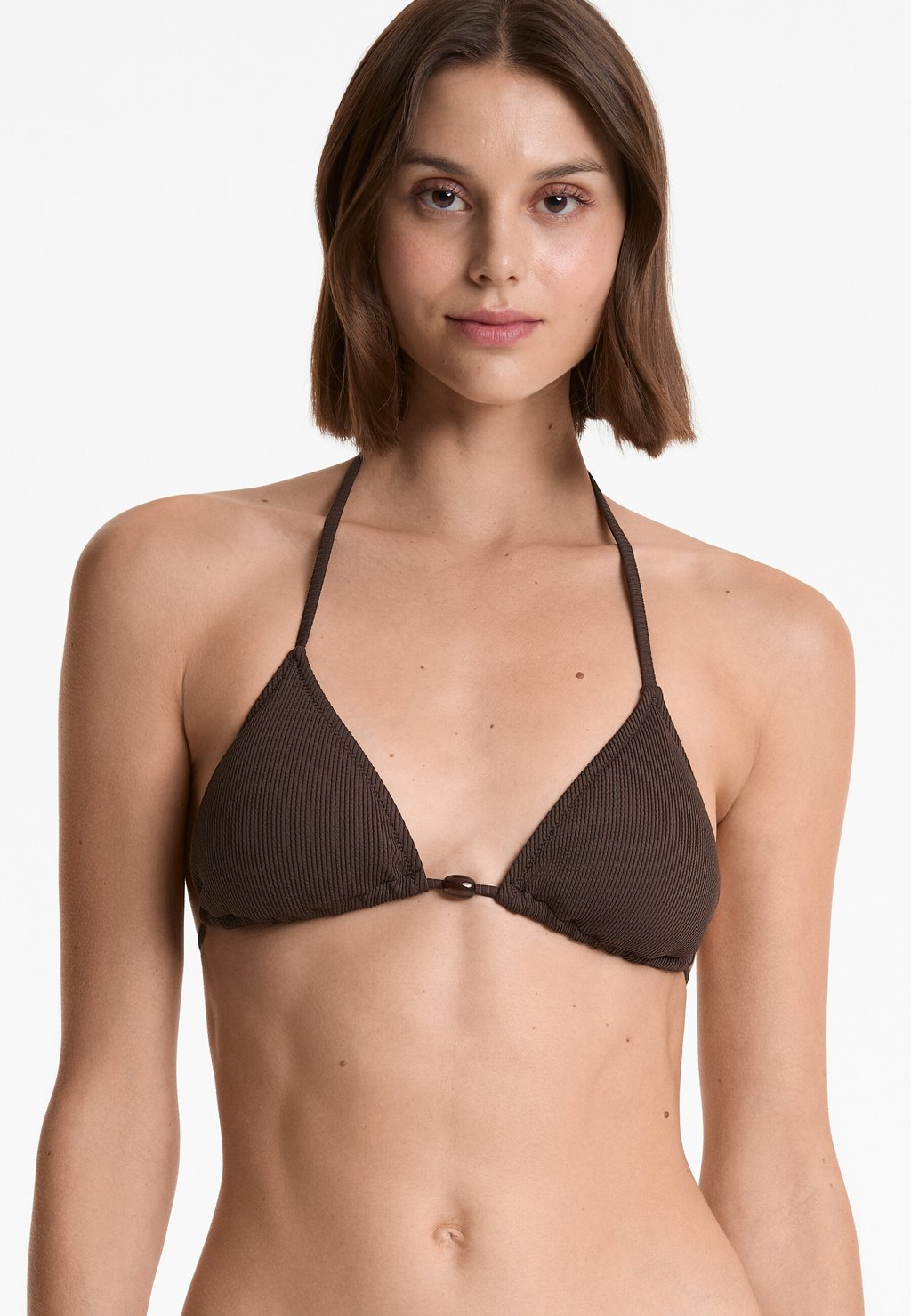 

Верх бикини RIB TRIANGLE OYSHO, цвет Mottled Brown