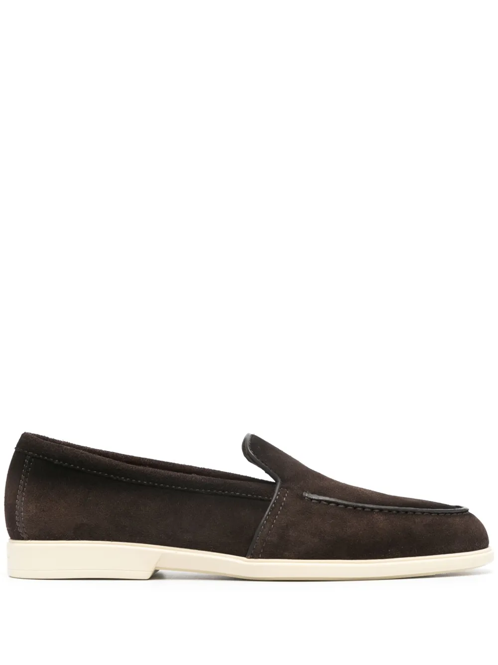 

Лоферы с закругленным носком Santoni, коричневый