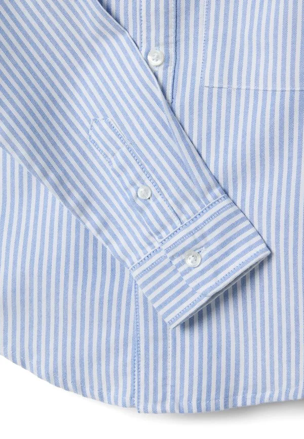 Рубашка в полоску стандартного кроя Ovs, White Light Blue — фото 4
