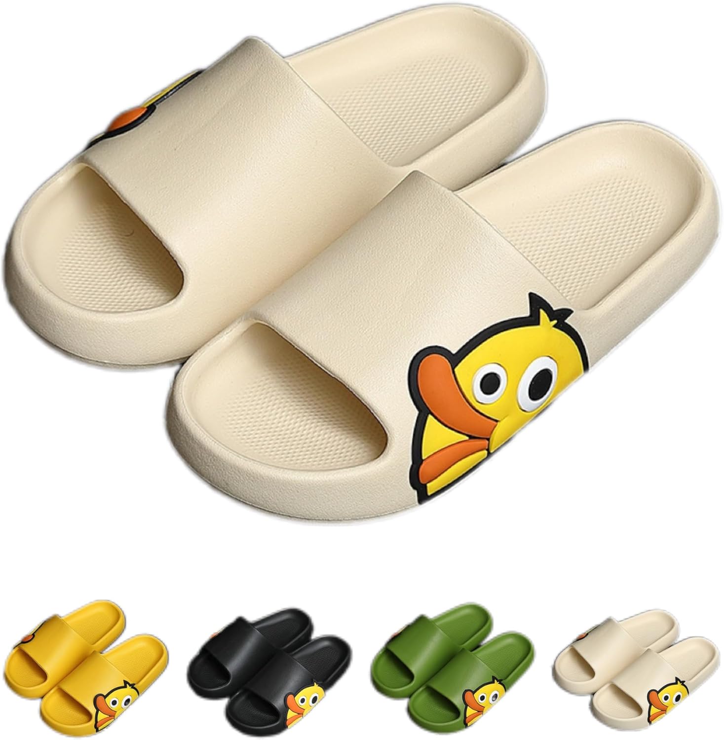 

Тапочки NTRUEML с уткой, тапочки для ванной, женские летние, милые мультяшные утки, детские шлепанцы, для пары, для дома и улицы, мужские, белый