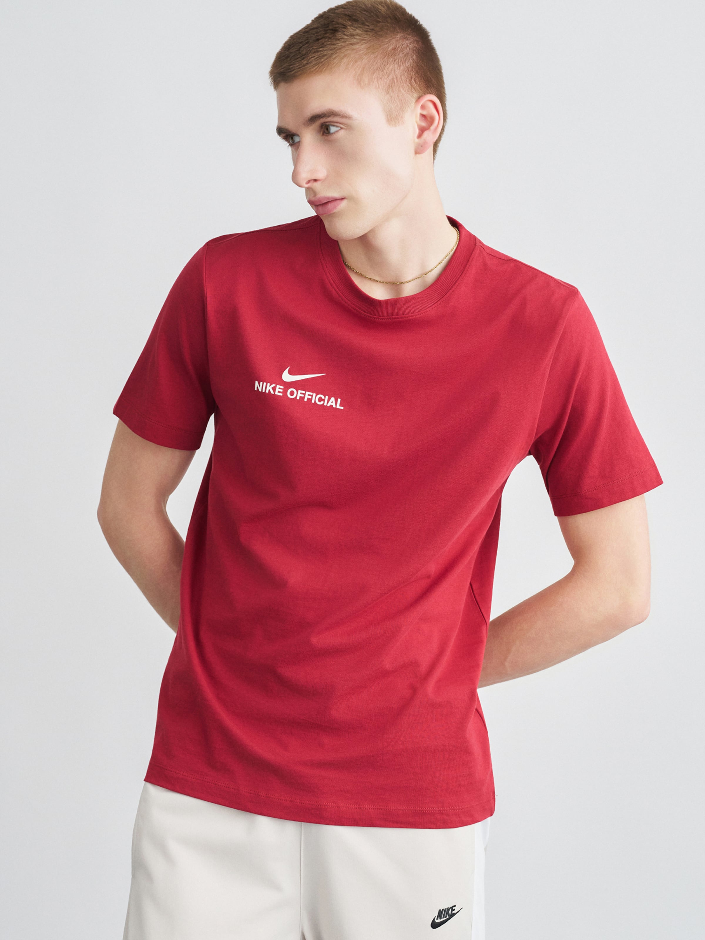 Nike Sportswear Футболка 'OFFICIAL' в красном цвете — фото 3
