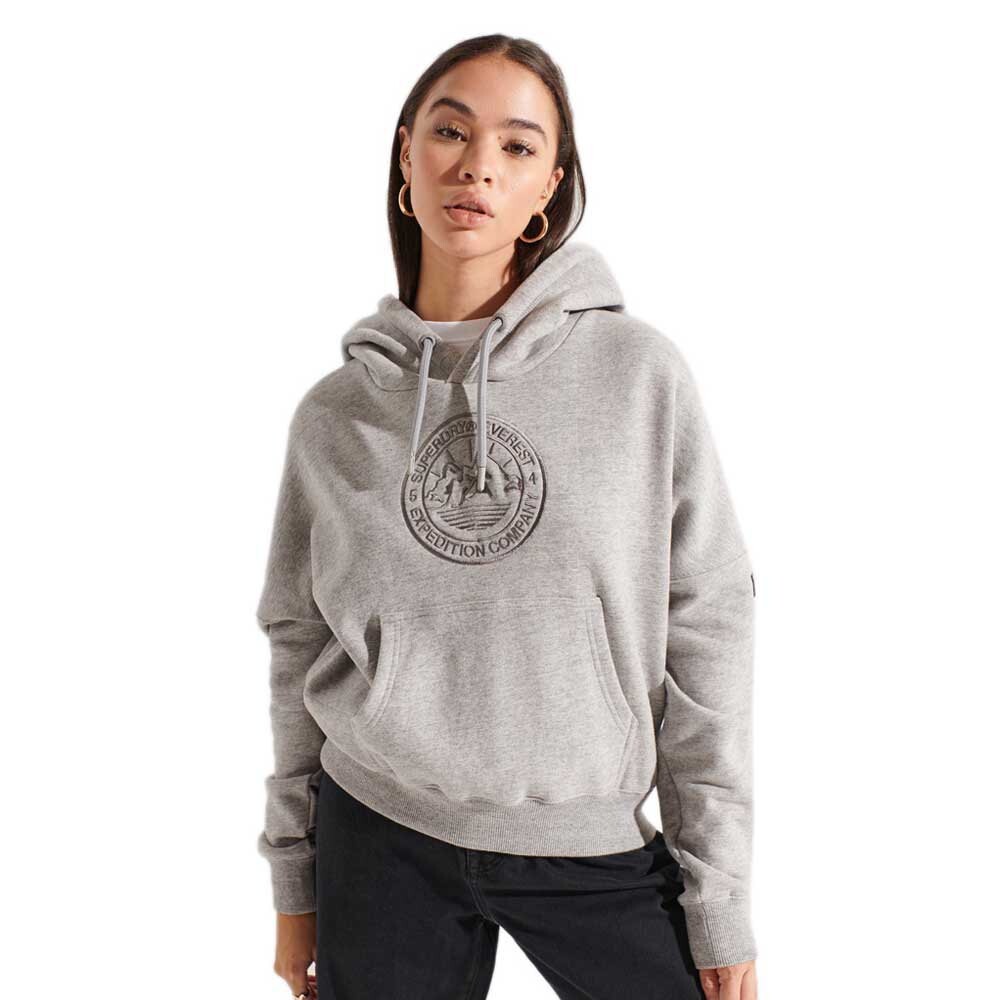 

Худи Superdry Expedition Graphic Crop, серый