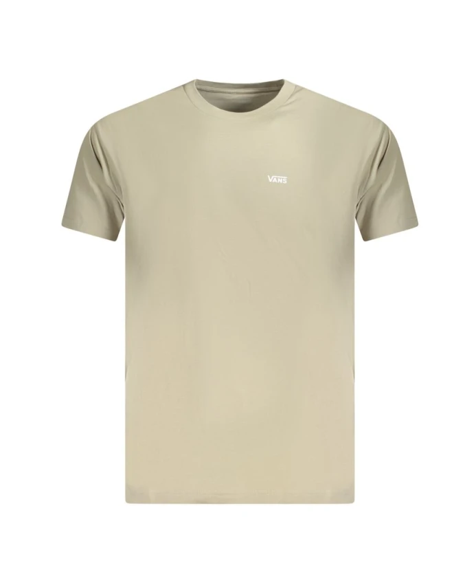 

Хлопковая футболка с круглым вырезом и принтом Vans, бежевый