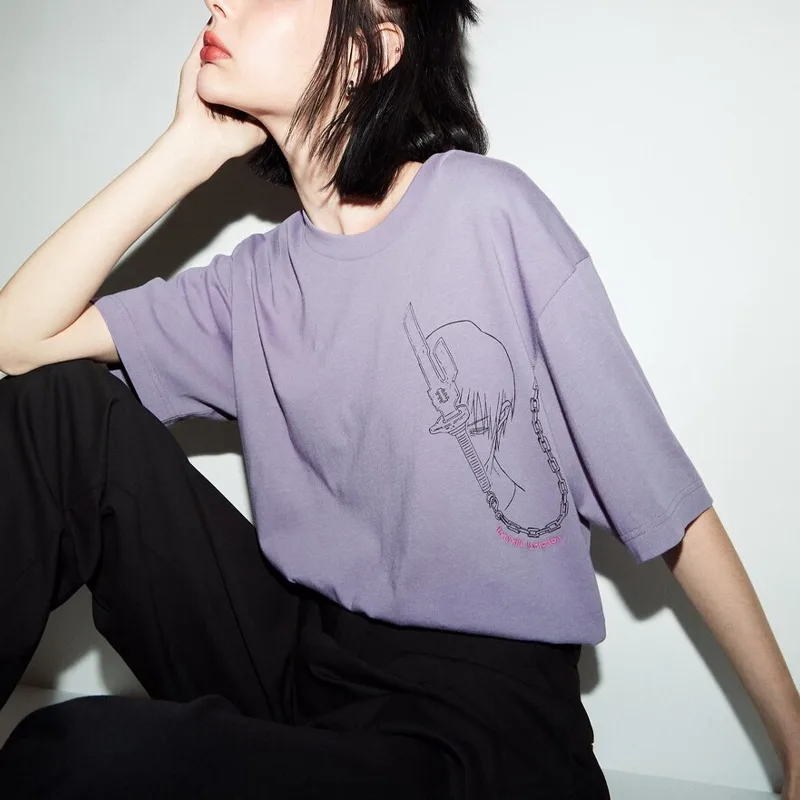 UNIQLO Футболка Unisex Cyan Purple — фото 4