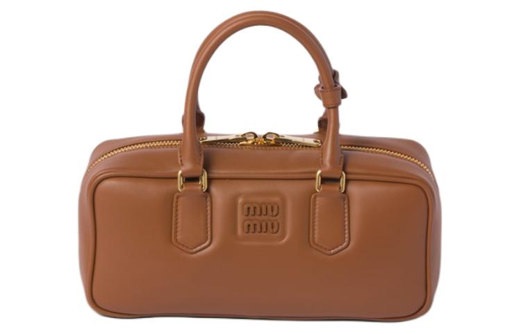 

Сумка Arcadie Series кожаная боулинг через плечо кроссбоди женская коньячный MIU MIU