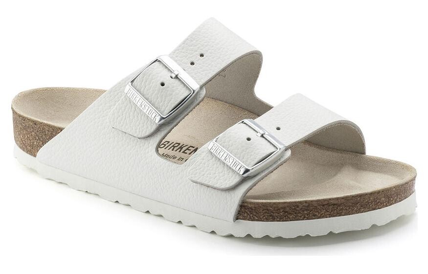Сандалии Birkenstock Arizona Natural Leather унисекс, белый — фото 2