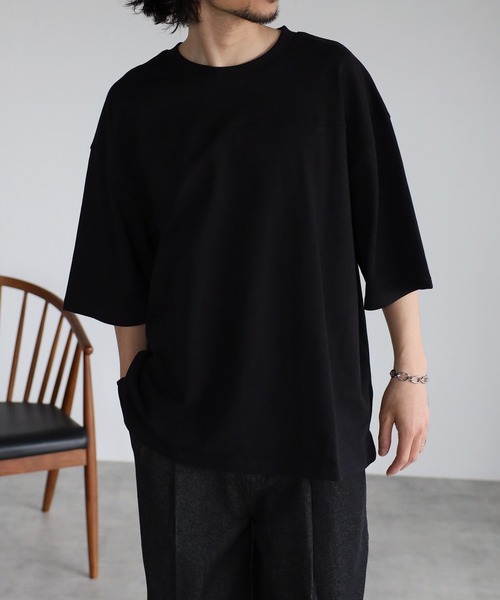 

CREARE -LINO- Футболка унисекс свободного кроя, плотная, из хлопка, для американского футбола, CREARE, черный