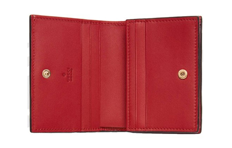 Кошелек GG Supreme Canvas With Leather Card Holder, Regular, женский, Ebony/Pink/Red GUCCI, Set (Bag+Dust Bag) — фото 4