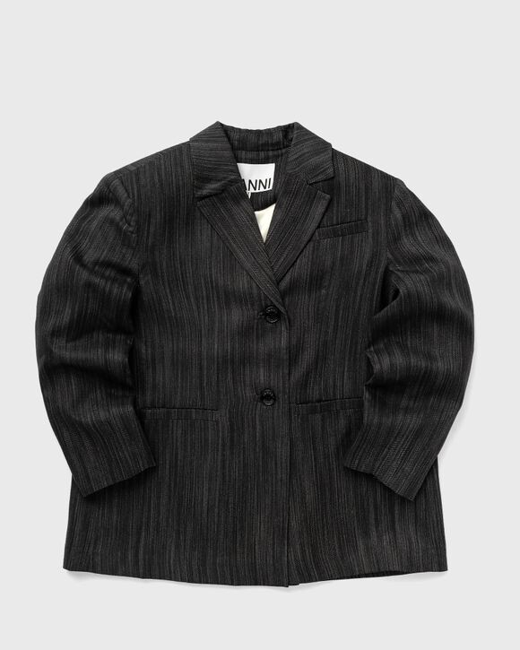 

Блейзер Ganni Drapey Stripe Suiting Oversized Blazer, черный