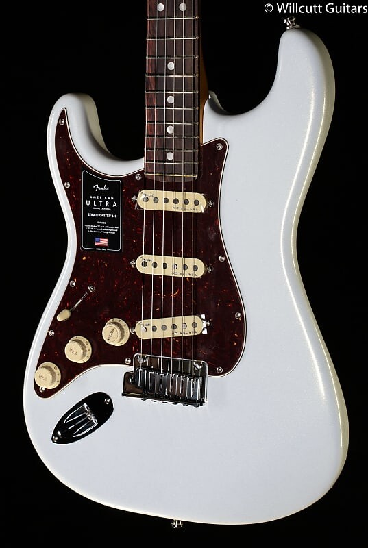 

Электрогитара Fender American Ultra Stratocaster Left-Hand Rosewood Fingerboard Arctic Pearl - US210015793-8.52 lbs