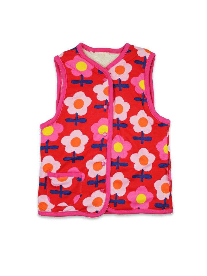

Жилет Toby Tiger Weste zum Wenden mit Retro Blumen Print, розовый