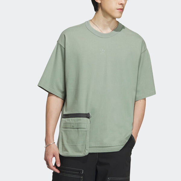 Футболка adidas originals Workwear Short Sleeve T-shirt 'Silver Green', зеленый — фото 3