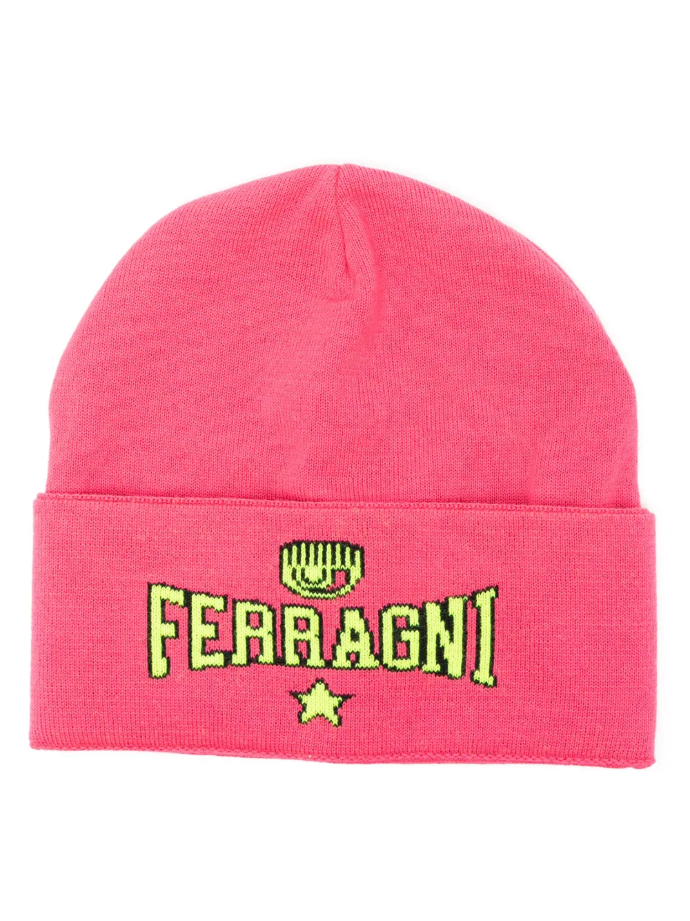 

Шапка бини с логотипом Chiara Ferragni, розовый