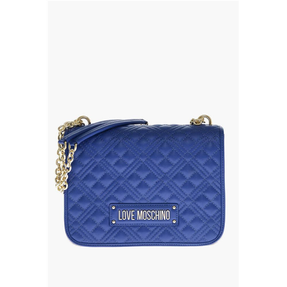 

LOVE MOSCHINO Стеганая сумка через плечо из искусственной кожи с логотипом LM Moschino, Blue