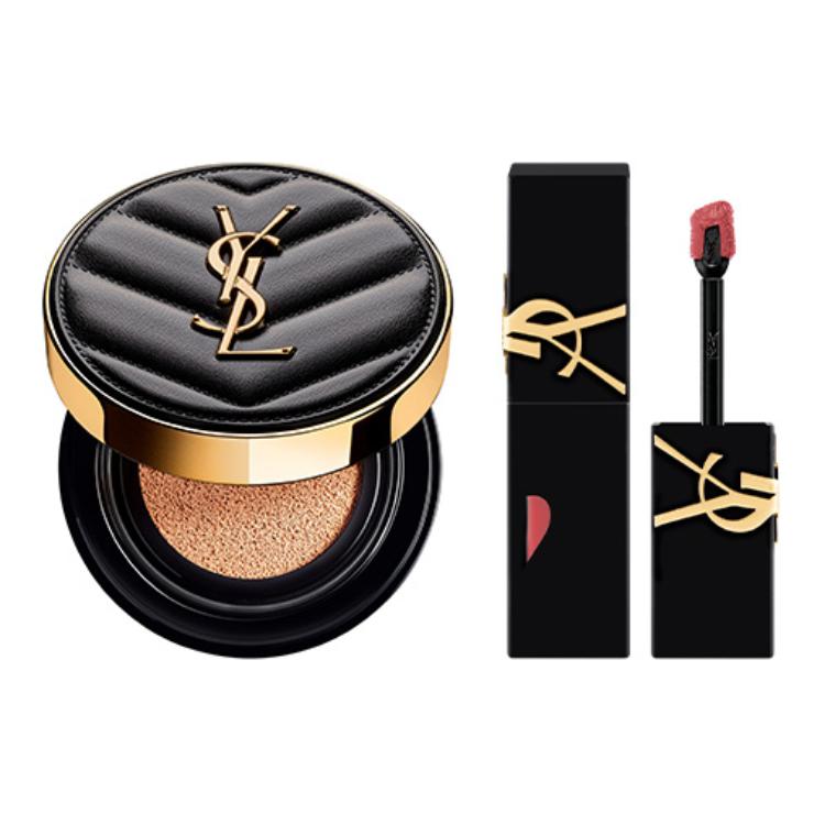 

SAINT LAURENT Кожаный Air Cushion черный тюбик блеск для губ наборы макияжа натуральный тон лица осветление тона кожи 14g+5.5ml