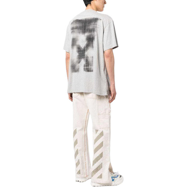 Футболка jumbo arrow-print cotton t-shirt 'grey' Off-White, серый — фото 2