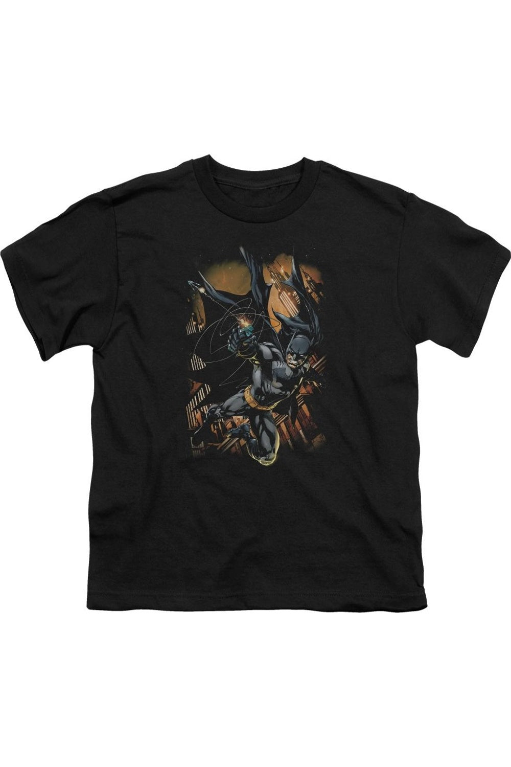 

Футболка с коротким рукавом для детей "Бэтмен: огненный крюк" Gildan, черный
