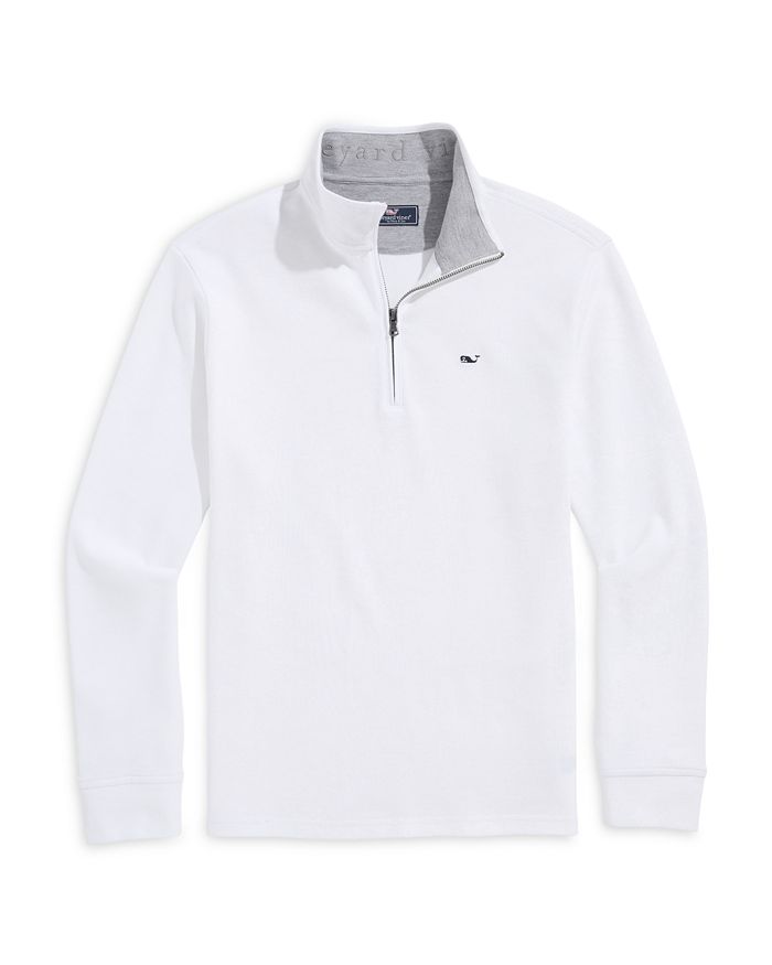 

Свитер с молнией на четверть Saltwater Vineyard Vines, белый